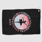 Serviette De Golf Danseuse de Ballet - Valeurs de Mentalité (Horizontal)