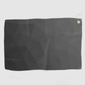 Serviette De Golf Dark gray gradient geometric mesh pattern (Horizontal)