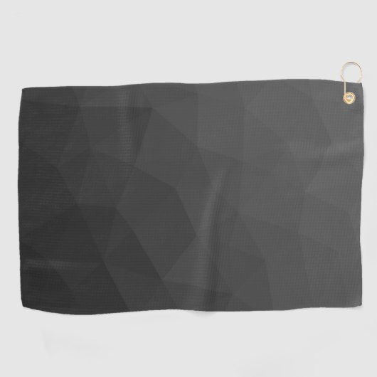 Serviette De Golf Dark gray gradient geometric mesh pattern (Horizontal)