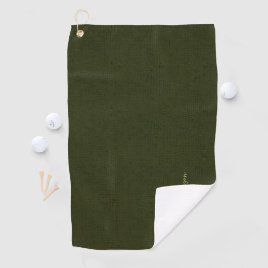 Serviette De Golf Dark olive textured (En situation)