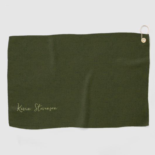 Serviette De Golf Dark olive textured (Horizontal)