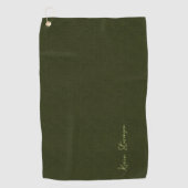 Serviette De Golf Dark olive textured (Devant)