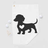 Serviette De Golf Daschund       (En situation)