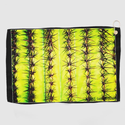 Serviette de golf de cactus de Saguaro (Horizontal)
