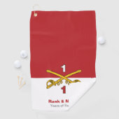 Serviette de golf de Cavalry Sabers croisés - Roug (En situation)
