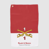 Serviette de golf de Cavalry Sabers croisés - Roug (Devant)