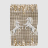 Serviette de golf de Cheval Beige (Devant)