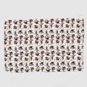 Serviette de golf de chiens d'hurlement Basset (Horizontal)