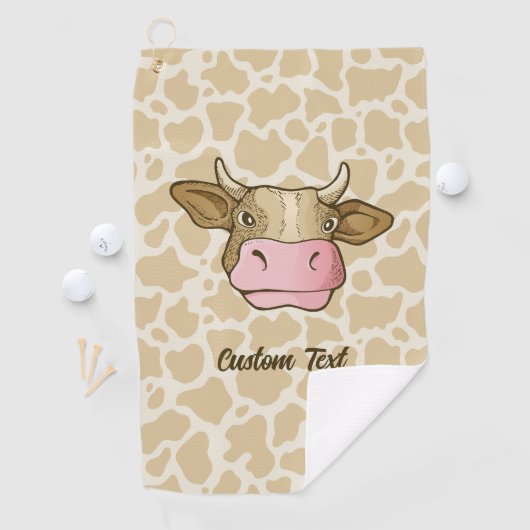 Serviette de golf de Cow Head (En situation)
