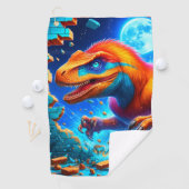 Serviette de golf de Dinosaur (En situation)
