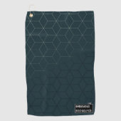 Serviette de golf de disque géométrique avec clip (Devant)