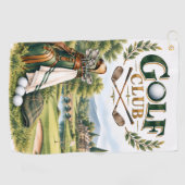 Serviette de golf de golf vintage (Horizontal)