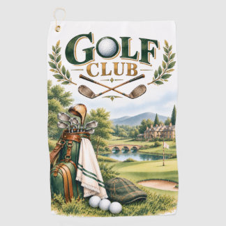 Serviette de golf de golf vintage