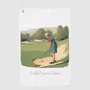 Serviette de golf de Golfeurs Vintages personnalis