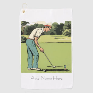 Serviette de golf de Golfeurs Vintages personnalis