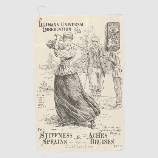 Serviette de golf de Golfeurs Vintages personnalis (Devant)