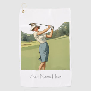 Serviette de golf de Golfeurs Vintages personnalis