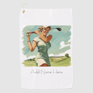 Serviette de golf de Golfeurs Vintages personnalis