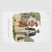 Serviette de golf de Golfeurs Vintages personnalis (Horizontal)