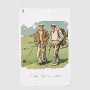 Serviette de golf de Golfeurs Vintages personnalis