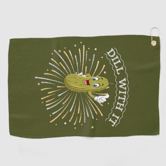 Serviette de golf de Green Dill Pickle (Horizontal)