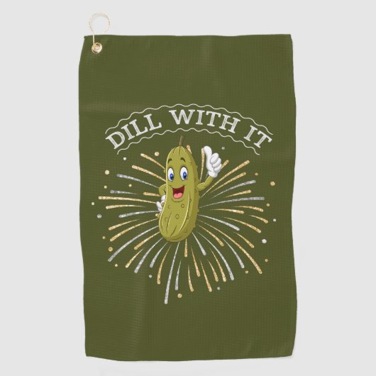 Serviette de golf de Green Dill Pickle (Devant)