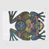 Serviette de golf de Grenouille (Horizontal)