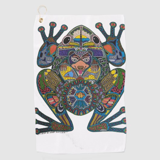 Serviette de golf de Grenouille (Devant)