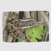 Serviette de golf de grenouille de léopard (Horizontal)