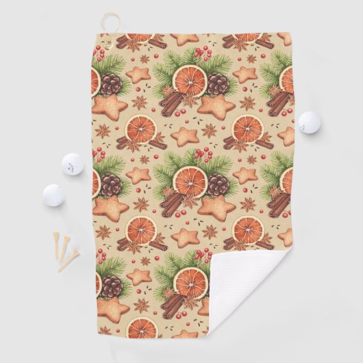 Serviette de golf de Holiday Spice (En situation)