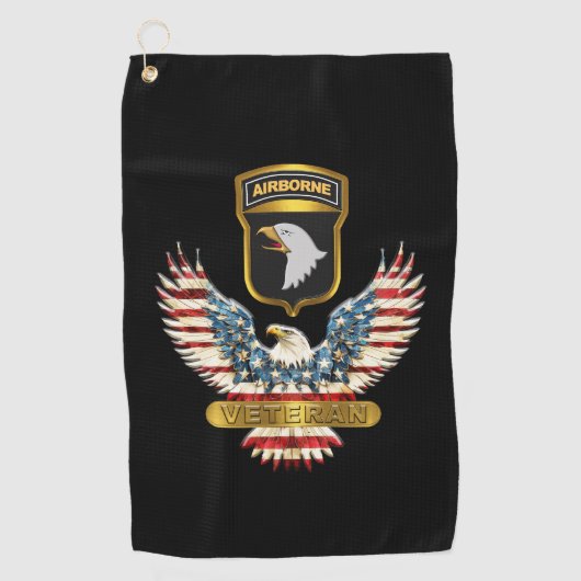 Serviette de golf de la 101e division aéroportée (Devant)