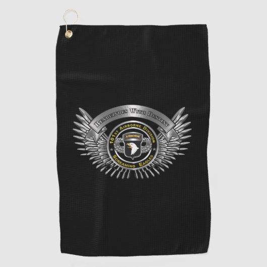 Serviette de golf de la 101e division aéroportée (Devant)