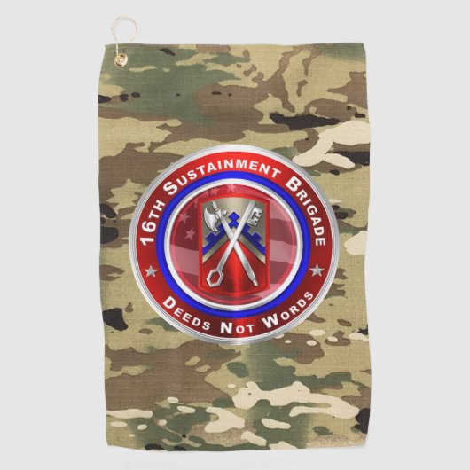Serviette de golf de la 16e Brigade de soutien (Devant)