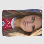 Serviette de golf de la meilleure fille de l'art (Horizontal)