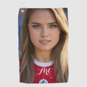 Serviette de golf de la meilleure fille de l'art (Devant)