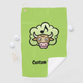 Serviette de golf de la vache Methane Cartoon (En situation)