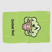 Serviette de golf de la vache Methane Cartoon (Horizontal)