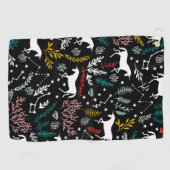 Serviette de golf de licorne (Horizontal)