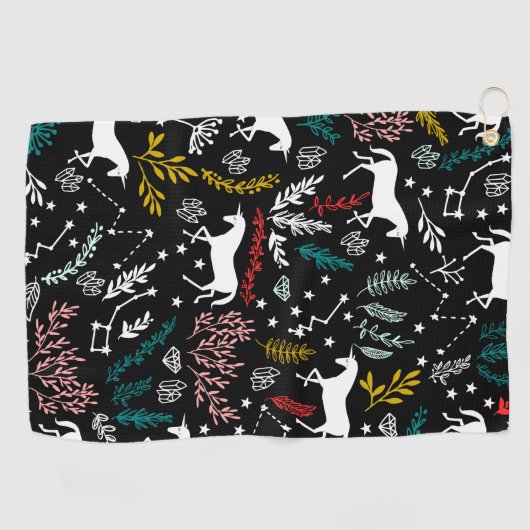 Serviette de golf de licorne (Horizontal)