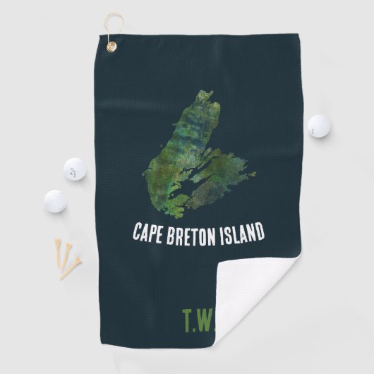 Serviette de golf de l'île du Cap-Breton - Initial (En situation)