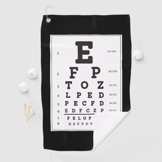 Serviette de golf de l'Oeil Chart (En situation)
