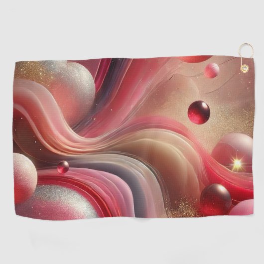 Serviette de golf de luxe Art Abstrait (Horizontal)