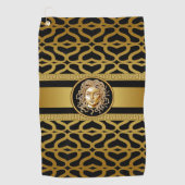 Serviette de golf de luxe Medusa Gold (Devant)