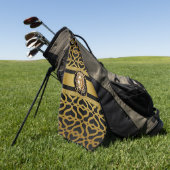 Serviette de golf de luxe Medusa Gold (Vert)
