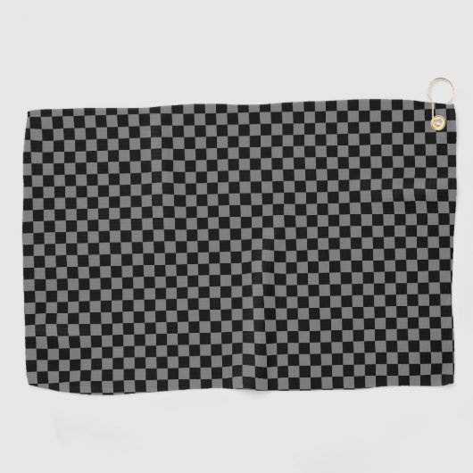 Serviette de golf de luxe sur mesure Grey/Black À  (Horizontal)