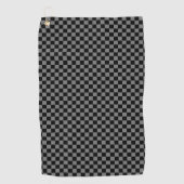 Serviette de golf de luxe sur mesure Grey/Black À  (Devant)