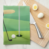Serviette de golf de Male Golfer Design (Quart Plié)