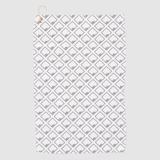 Serviette de golf de marque Logo (Devant)