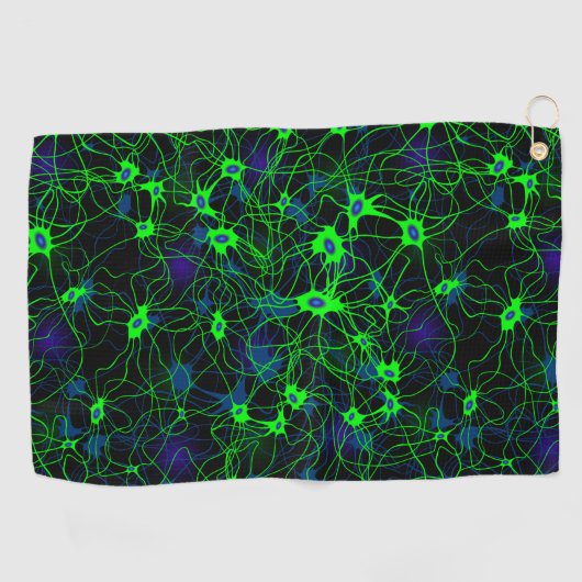 Serviette de golf de Neuron City (Horizontal)