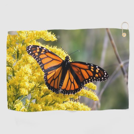 Serviette de golf de papillon de monarque (Horizontal)